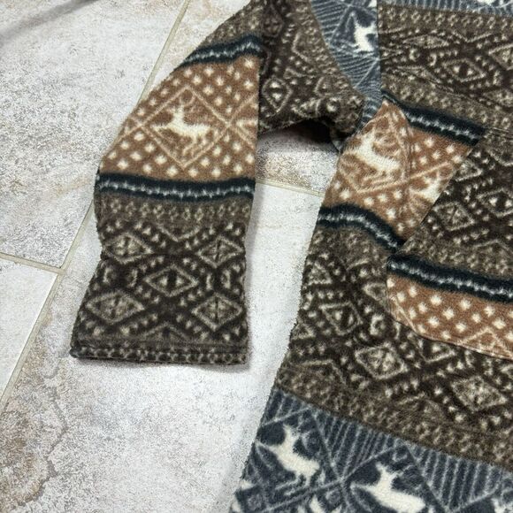 Vintage NY 10018 Jacket Womens Medium 90s Southwest Western Fair Isle Fleece - Picture 4 of 12